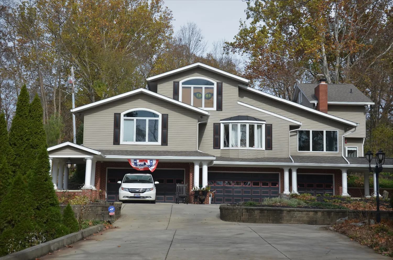 a house with a car in the driveway